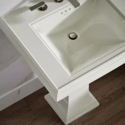 Pedestal/console table bathroom sink basin with 8