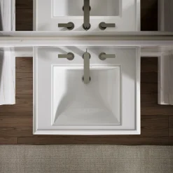 Pedestal/console table bathroom sink basin with 8