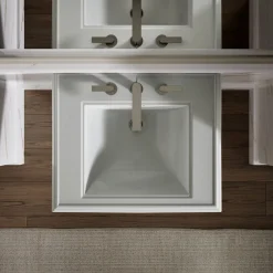Pedestal/console table bathroom sink basin with 8