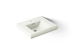 Pedestal/console table bathroom sink basin with single faucet-hole drilling