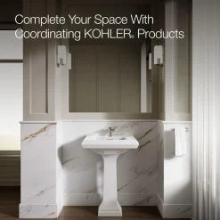 Pedestal/console table bathroom sink basin with single faucet-hole drilling