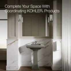 Pedestal/console table bathroom sink basin with single faucet-hole drilling