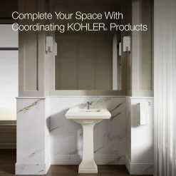 Pedestal/console table bathroom sink basin with single faucet-hole drilling