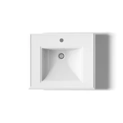 Pedestal/console table bathroom sink basin with single faucet-hole drilling