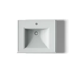 Pedestal/console table bathroom sink basin with single faucet-hole drilling