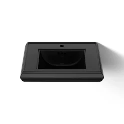 Pedestal/console table bathroom sink basin with single faucet-hole drilling