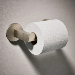 Pivoting toilet paper holder