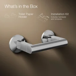 Pivoting toilet paper holder