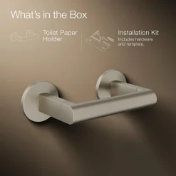 Pivoting toilet paper holder