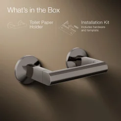 Pivoting toilet paper holder