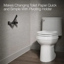 Pivoting toilet paper holder