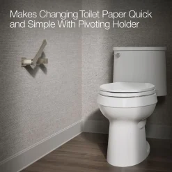 Pivoting toilet paper holder