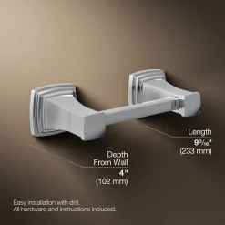 Pivoting toilet paper holder