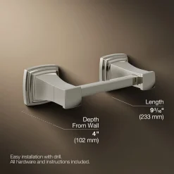 Pivoting toilet paper holder