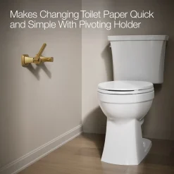 Pivoting toilet paper holder