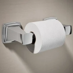 Pivoting toilet paper holder