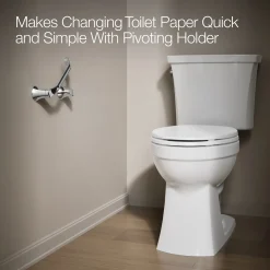 Pivoting toilet paper holder