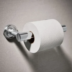 Pivoting toilet paper holder