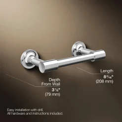 Pivoting toilet paper holder