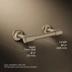 Pivoting toilet paper holder