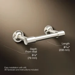 Pivoting toilet paper holder