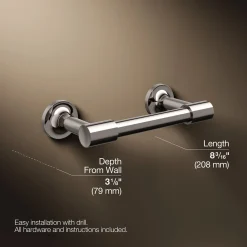 Pivoting toilet paper holder