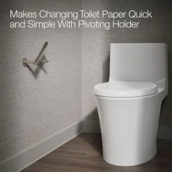 Pivoting toilet paper holder