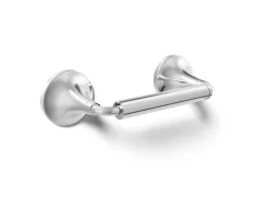 Pivoting toilet paper holder