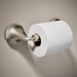 Pivoting toilet paper holder