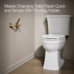 Pivoting toilet paper holder