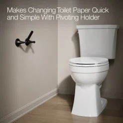 Pivoting toilet paper holder