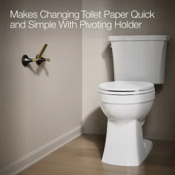 Pivoting toilet paper holder