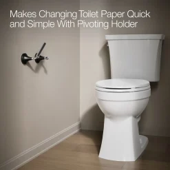 Pivoting toilet paper holder