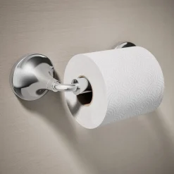 Pivoting toilet paper holder