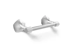 Pivoting toilet paper holder