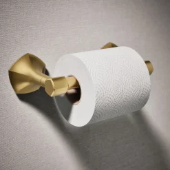 Pivoting toilet paper holder