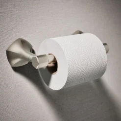 Pivoting toilet paper holder