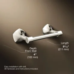 Pivoting toilet paper holder
