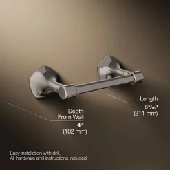 Pivoting toilet paper holder