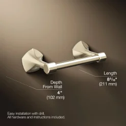 Pivoting toilet paper holder