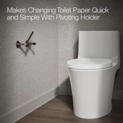Pivoting toilet paper holder