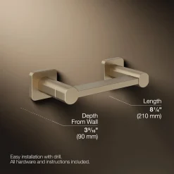 Pivoting toilet paper holder