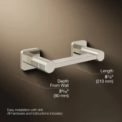 Pivoting toilet paper holder