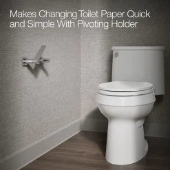 Pivoting toilet paper holder