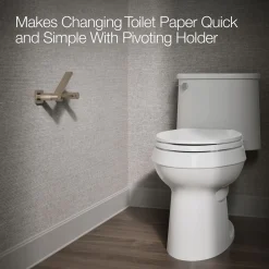 Pivoting toilet paper holder