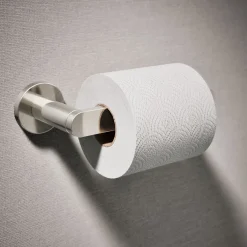 Pivoting toilet paper holder