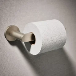 Pivoting toilet paper holder