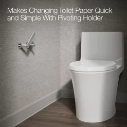 Pivoting toilet paper holder
