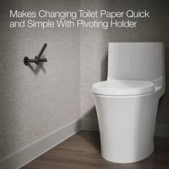 Pivoting toilet paper holder