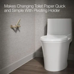 Pivoting toilet paper holder